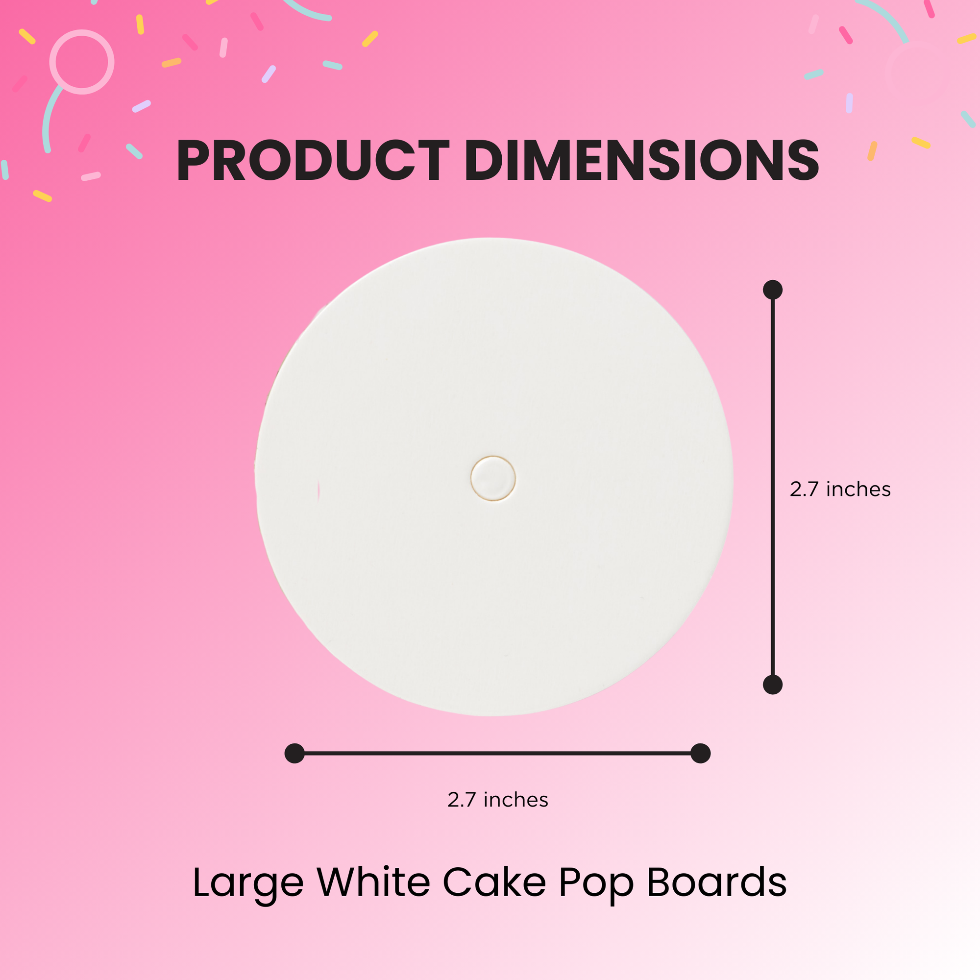 Cake Pop Boards, Straight Edge (50pcs), (White, Large) (NEW)