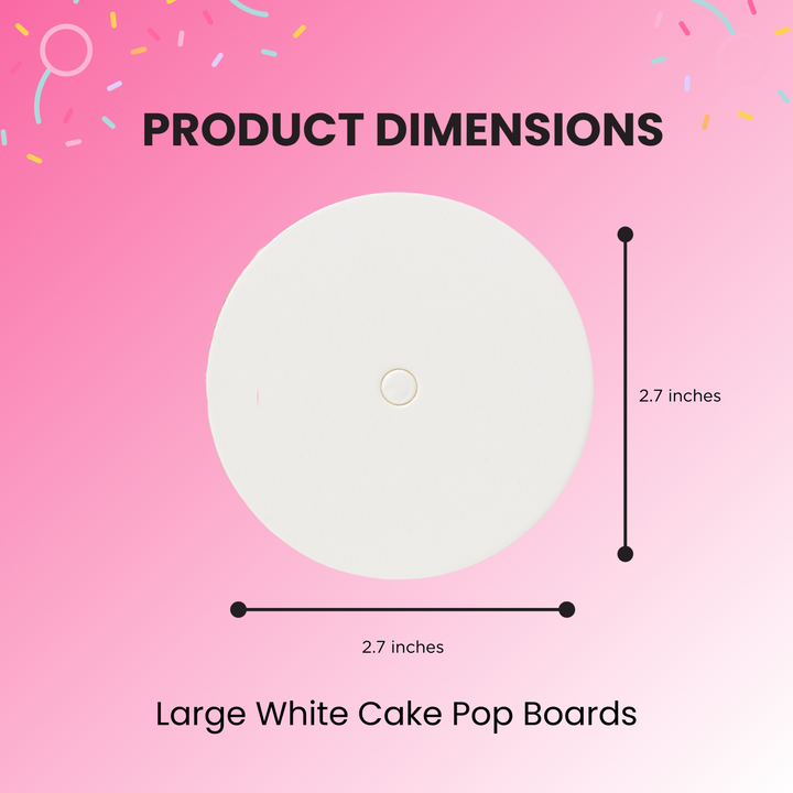 Cake Pop Boards, Straight Edge (50pcs), (White, Large)