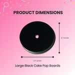 LARGE Cake Pop Boards, Straight Edge (50pcs), Matte Black
