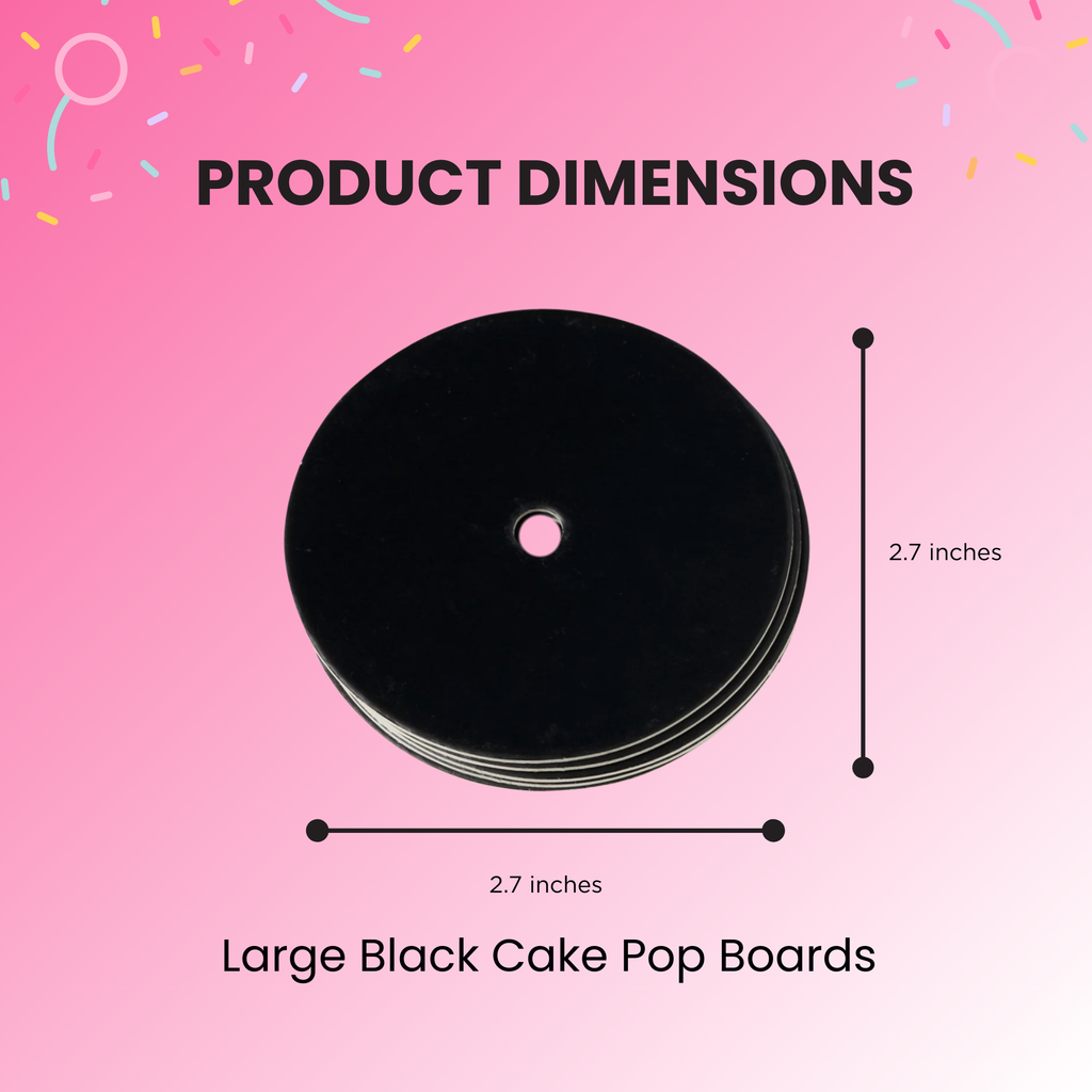 LARGE Cake Pop Boards, Straight Edge (50pcs), Matte Black