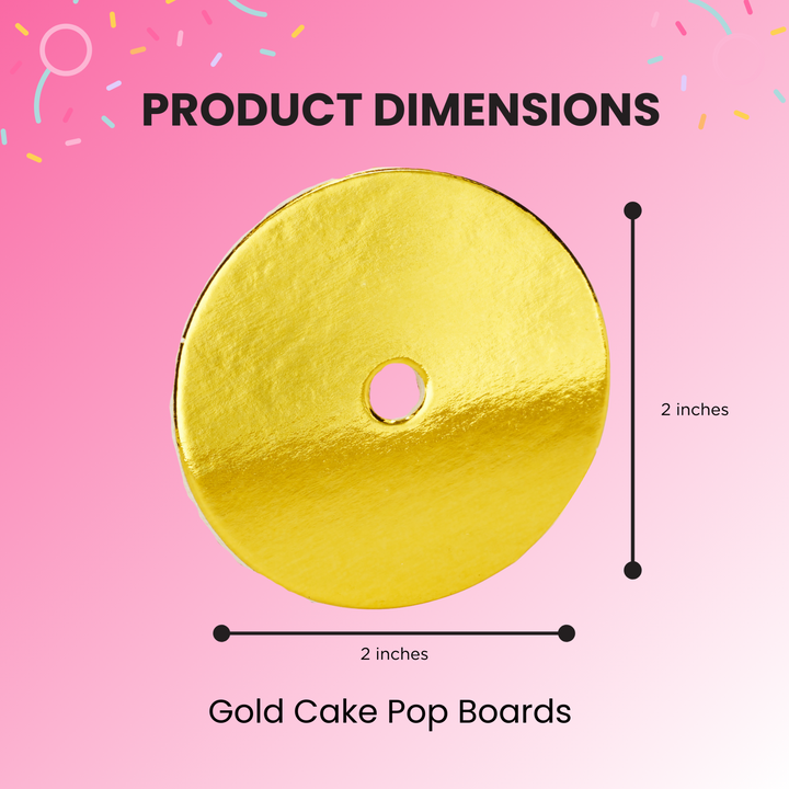 Cake Pop Boards, Straight Edge (50 pcs), Gold