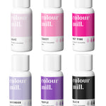 Confezione da 6 coloranti a base di olio (flaconi da 20 ml) viola/rosa Halloween