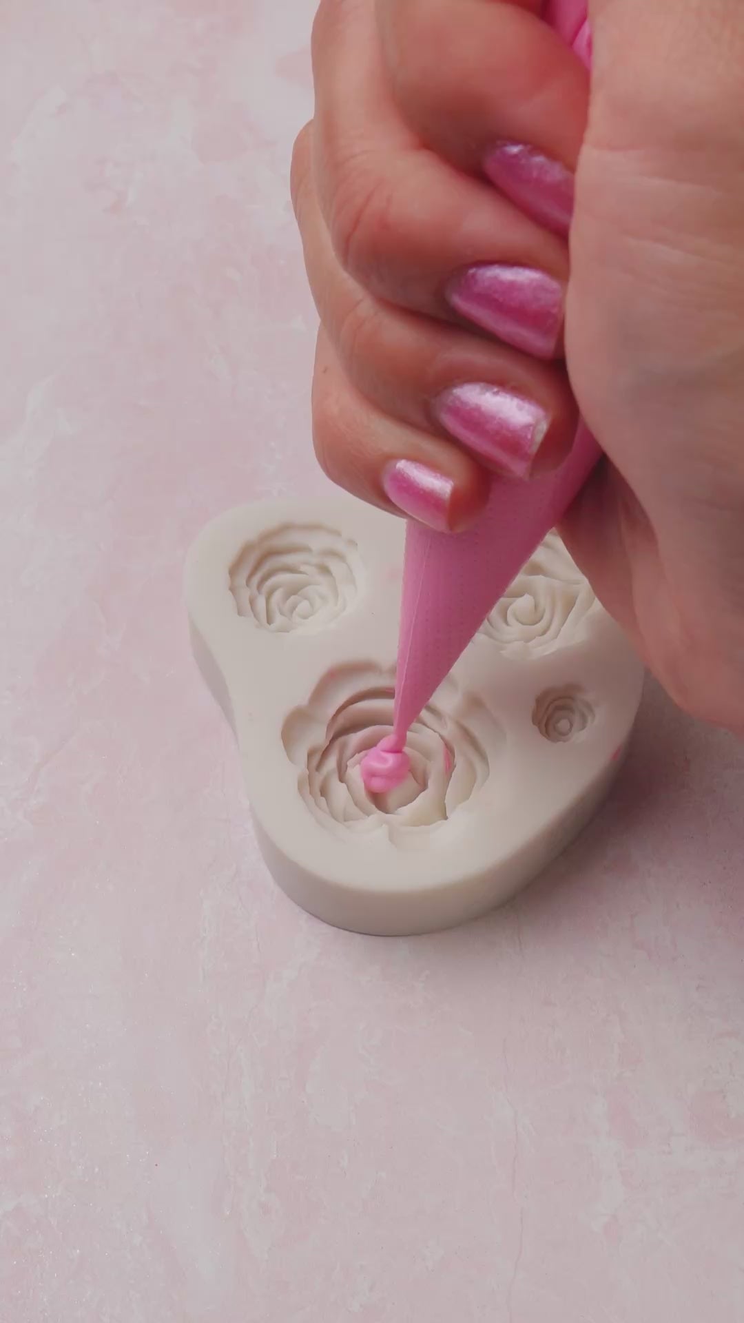 Rose and Pansy Mold w. Butterfly