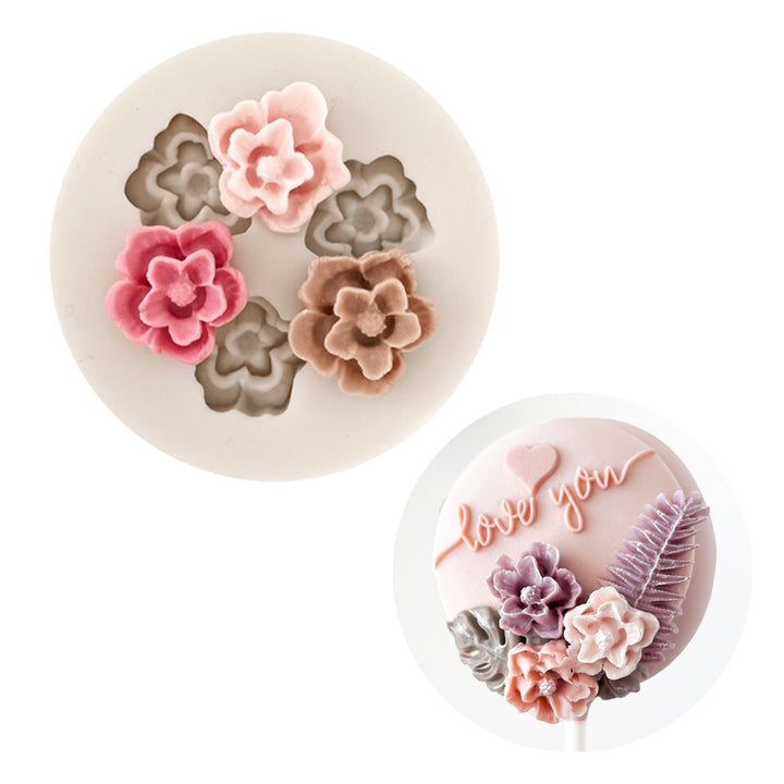 Ruffled Flower Mold (3 Cavity)