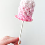 Cake Pop Boards, Scalloped Edge (50 pcs), Matte Pink