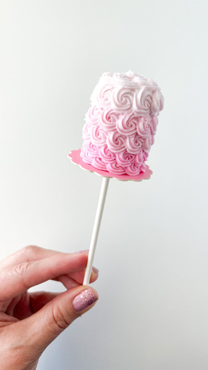 Cake Pop Boards, Scalloped Edge (50 pcs), Matte Pink