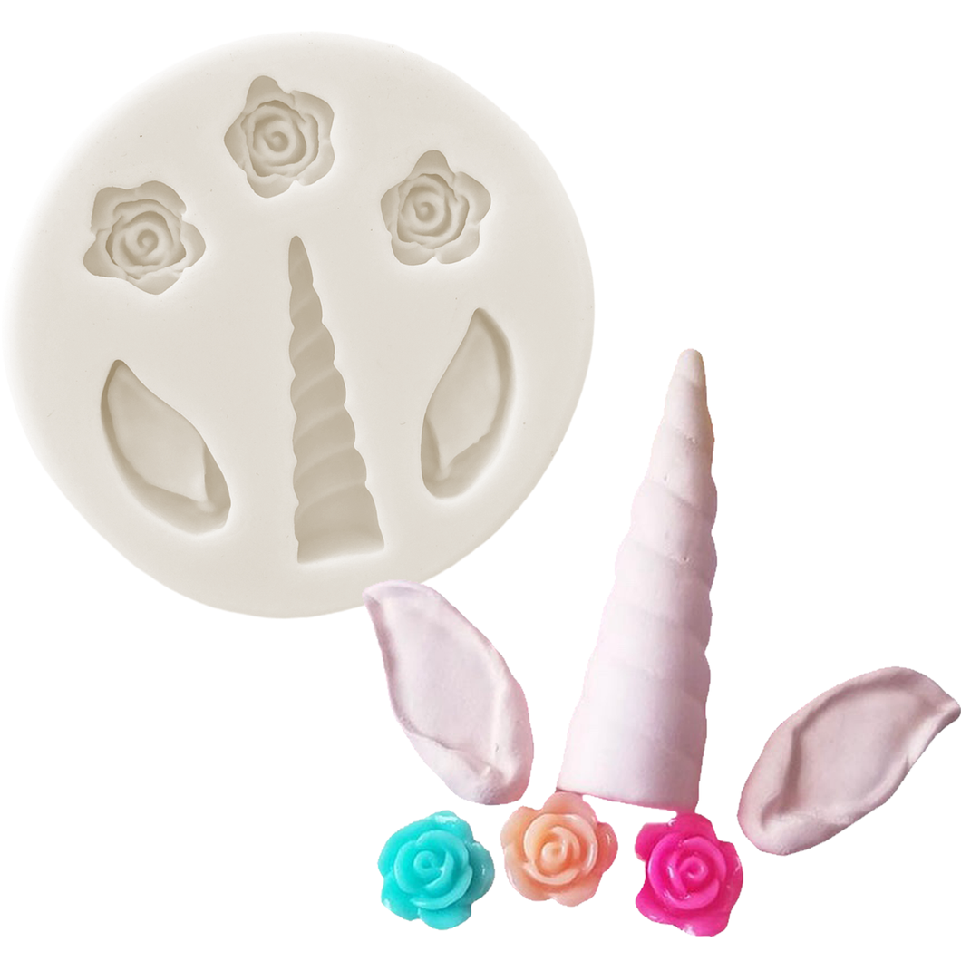 Unicorn Horn w. Ears and Roses