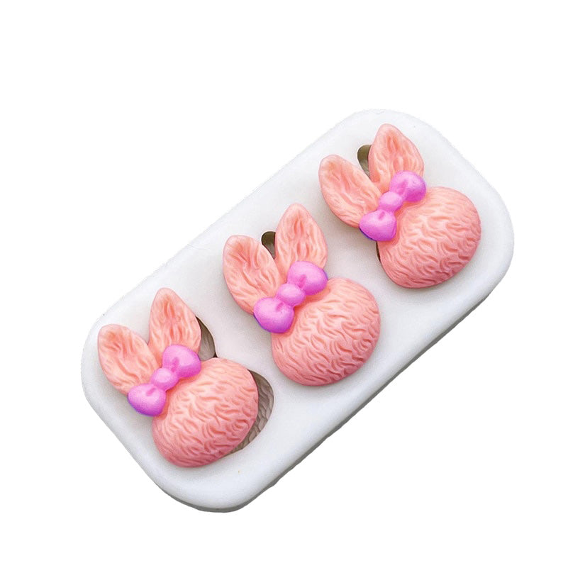 3 Bunny Heads with Bows