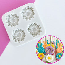 Load image into Gallery viewer, 4 Cavity Chrysanthemum Mold
