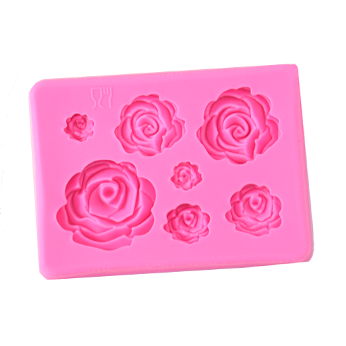 Stampo per rose poco profondo, 7 cavità