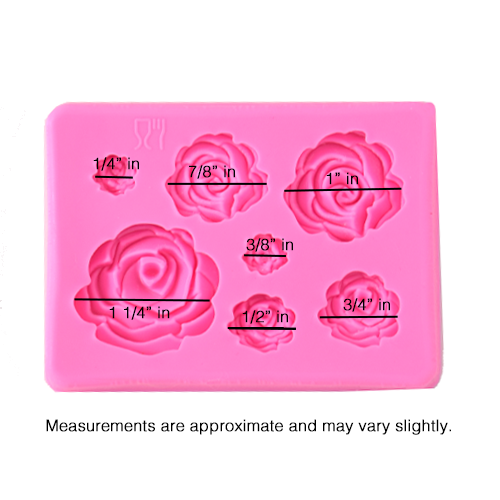 Stampo per rose poco profondo, 7 cavità