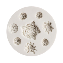 Load image into Gallery viewer, 8 Cavity Rose and Flower Mold
