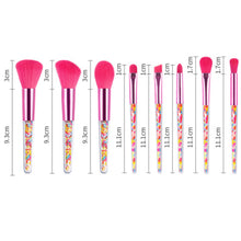 Load image into Gallery viewer, 8 pc Pink Sprinkle Lustre Dust Brush Set
