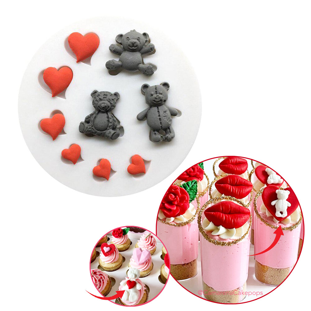 Bears and Hearts Love Mold