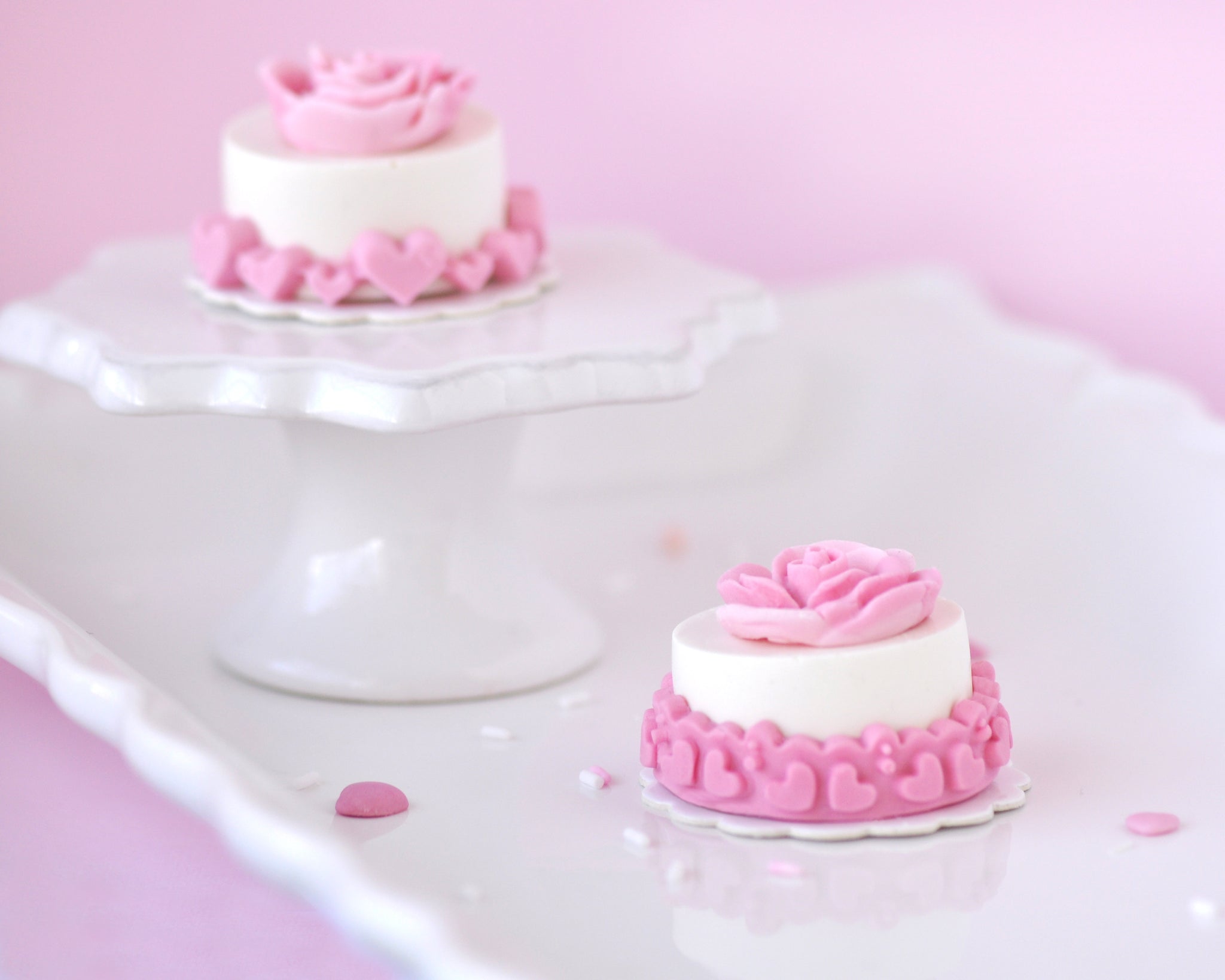 Mini Hearts Mold in Pink | Fancy Sprinkles