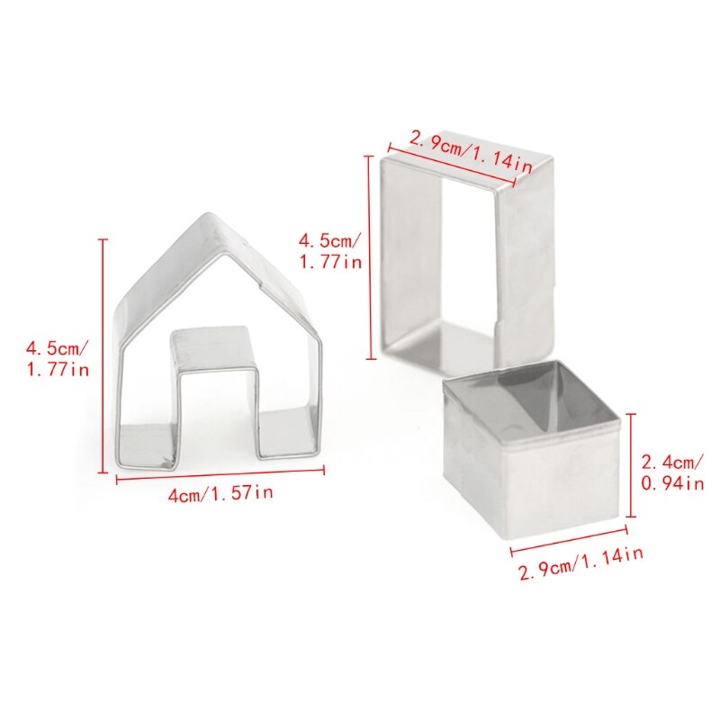 MINI MUG TOPPER GINGERBREAD HOUSE CUTTER SET(1 3/4" tall) (low inventory)