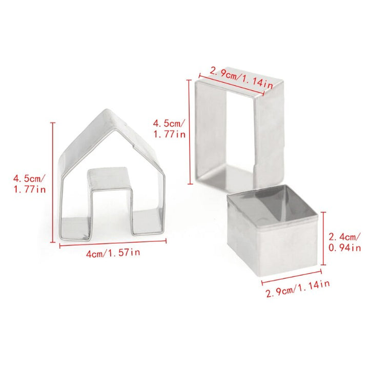 MINI MUG TOPPER GINGERBREAD HOUSE CUTTER SET(1 3/4" tall) (low inventory)