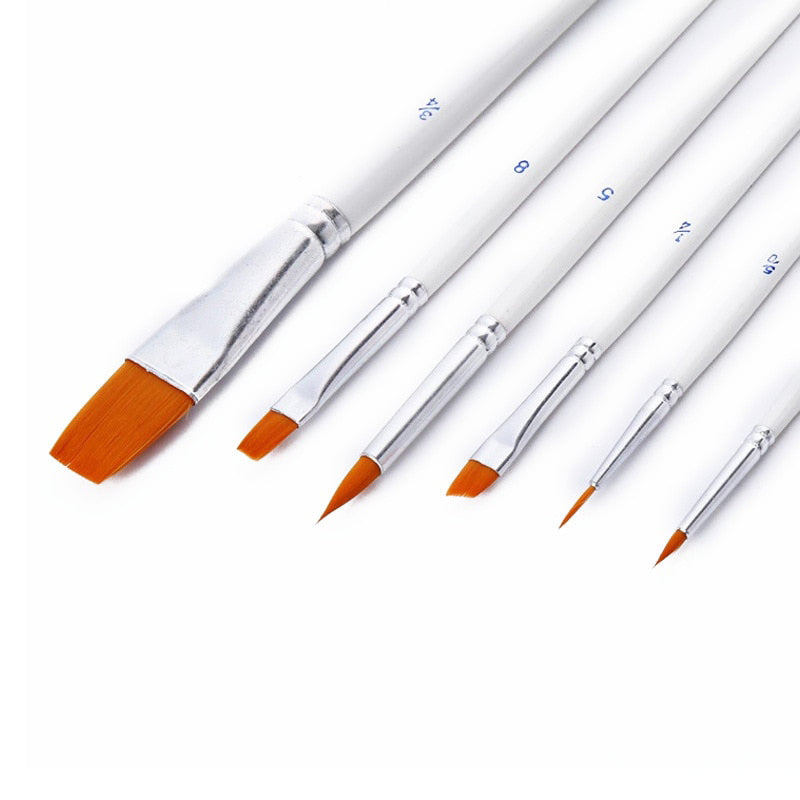 6pc White Cake Brush Set