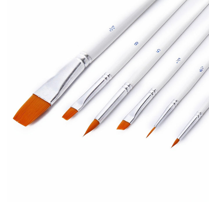 6pc White Cake Brush Set