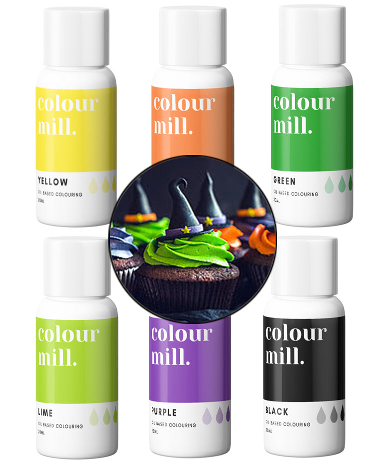 6 Pack Oil Based Coloring (20ml bottles) Traditional Halloween