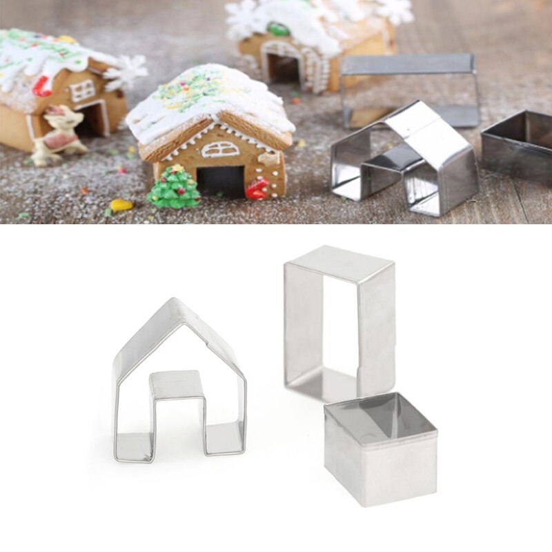 MINI MUG TOPPER GINGERBREAD HOUSE CUTTER SET(1 3/4" tall) (low inventory)