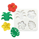 Stampo per assortimento tropicale, ibisco, plumeria