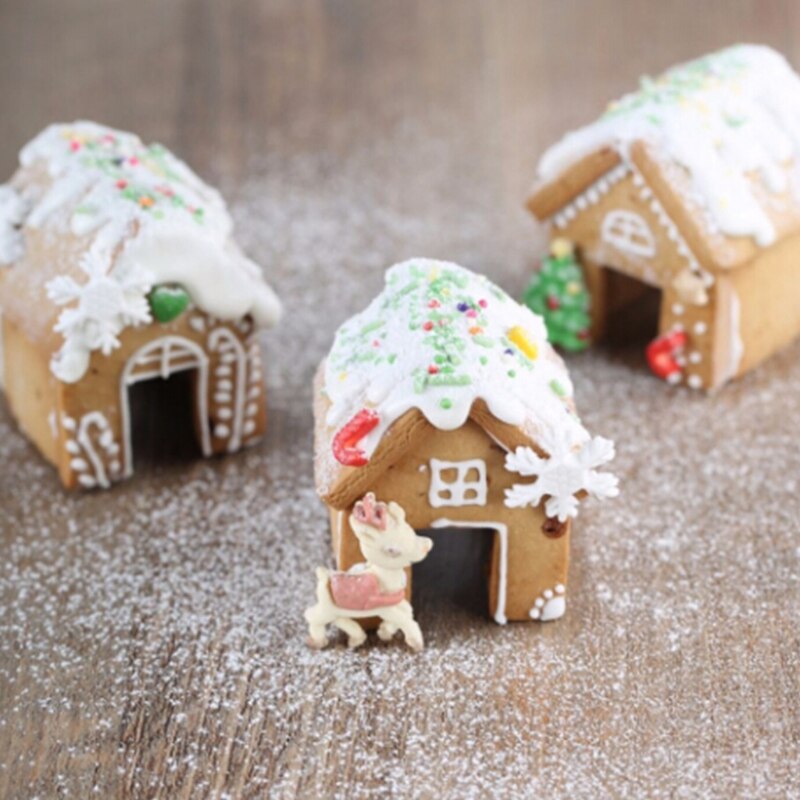 Mini Gingerbread House Mug Toppers - Modern Glam