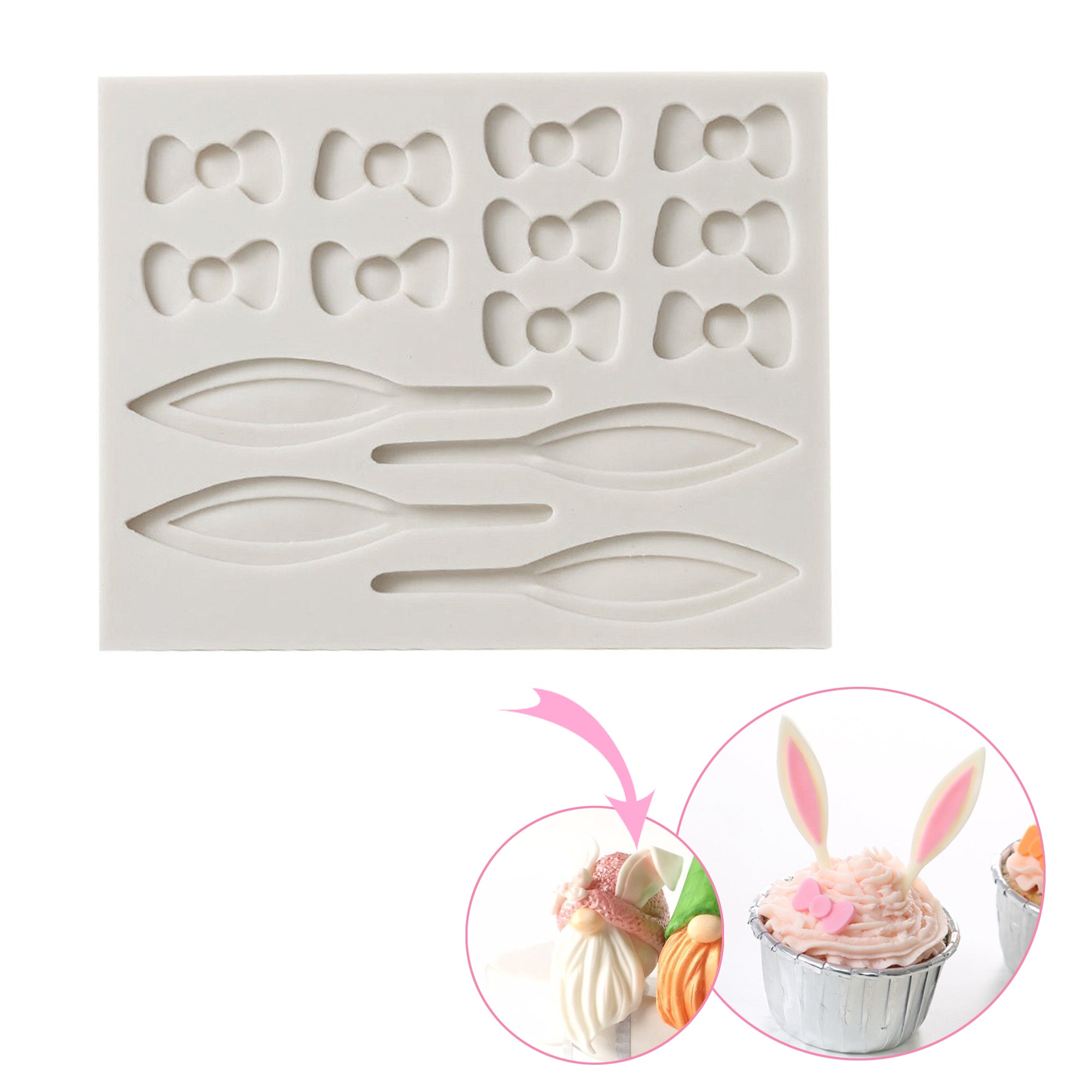 Long Bunny Ears Mold with Bow