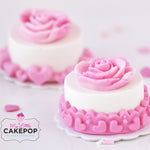 Cake Pop Boards, bordo smerlato (50 pezzi), bianco