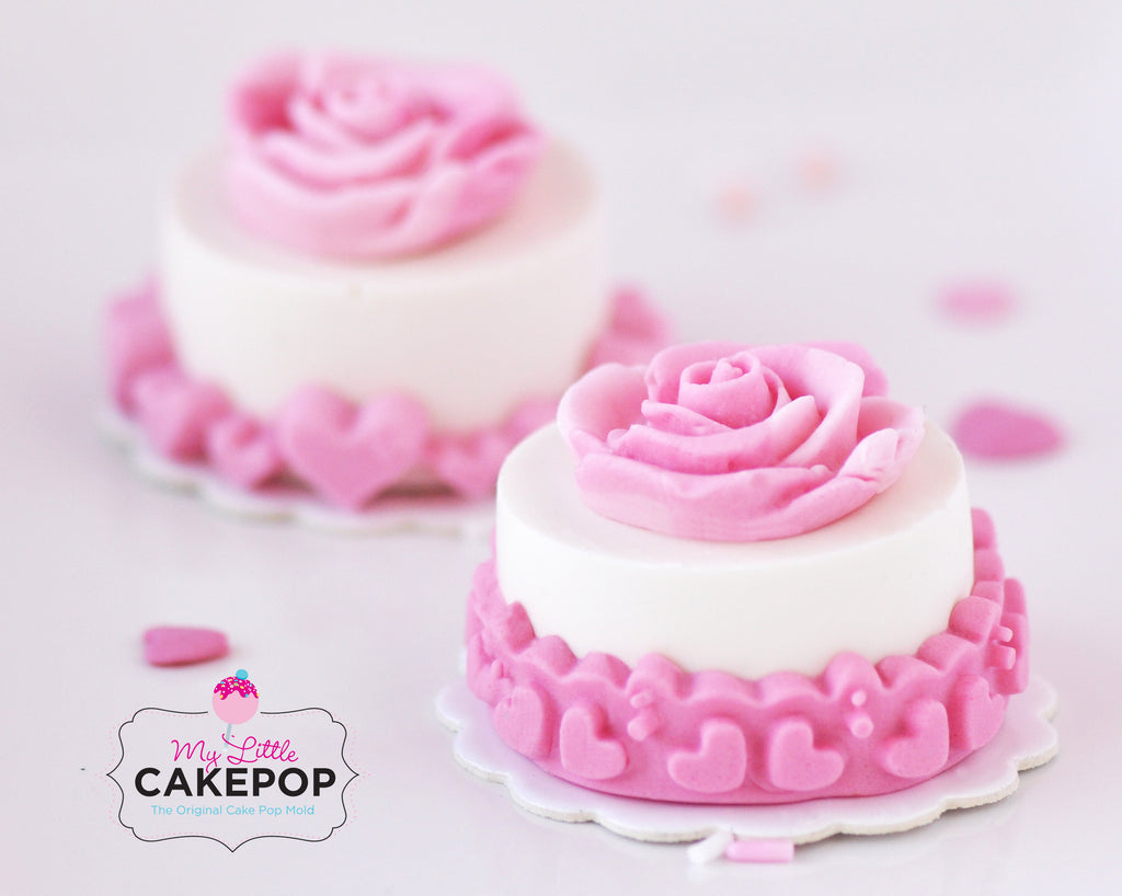 Cake Pop Boards, bordo smerlato (50 pezzi), bianco