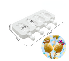 Load image into Gallery viewer, Pineapple Cakesicle Mold (4 Cavity)
