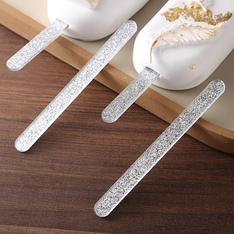 Mirrored Popsicle Sticks Silver 24CT 
