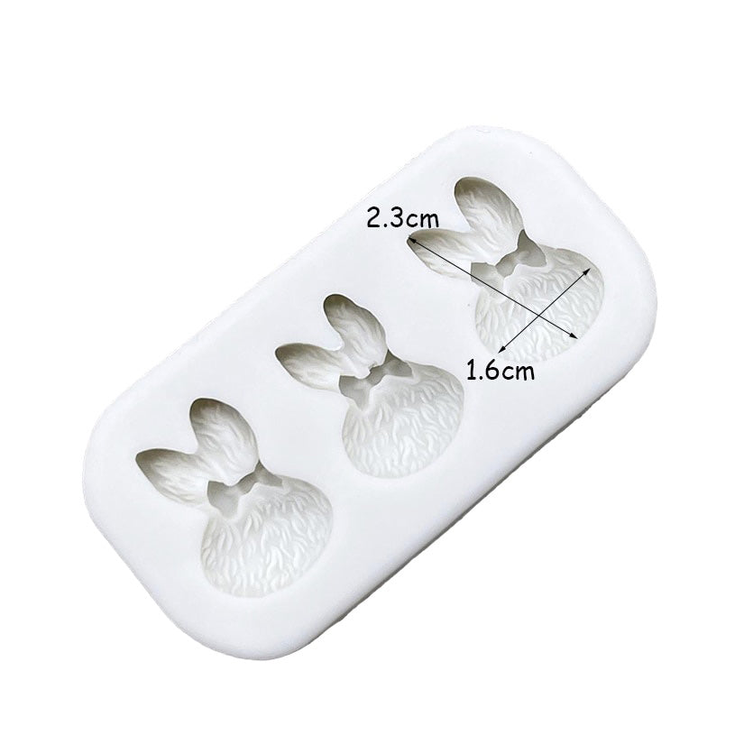 3 Bunny Heads with Bows