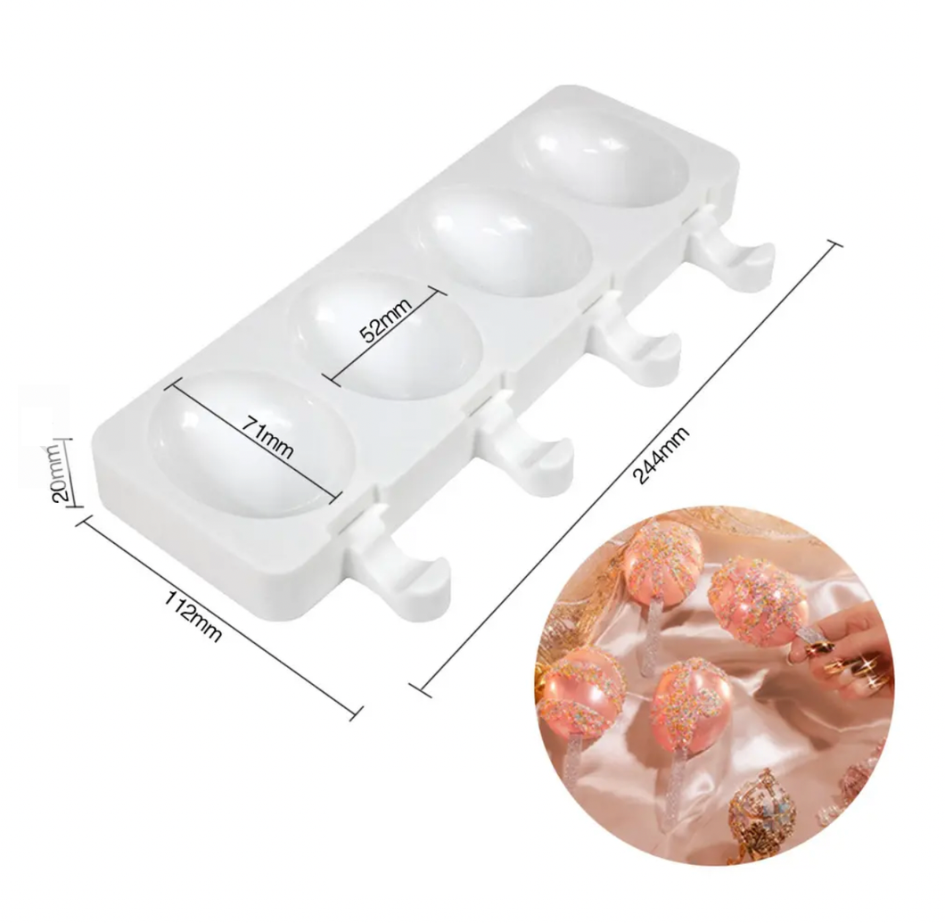 4 Cavity Egg Cakesicle Mold
