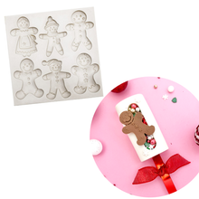 Load image into Gallery viewer, 6 Cavity Gingerbread Family
