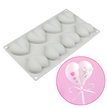 Load image into Gallery viewer, 8 Cavity Heart Cakesicle Silicone Mold
