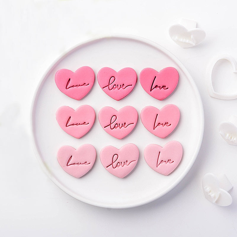 4pc Mini Love Embosser Set with Heart Cutter