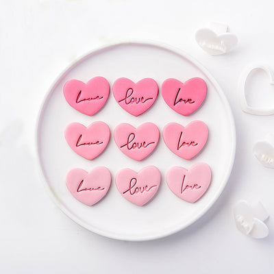 4pc Mini Love Embosser Set with Heart Cutter