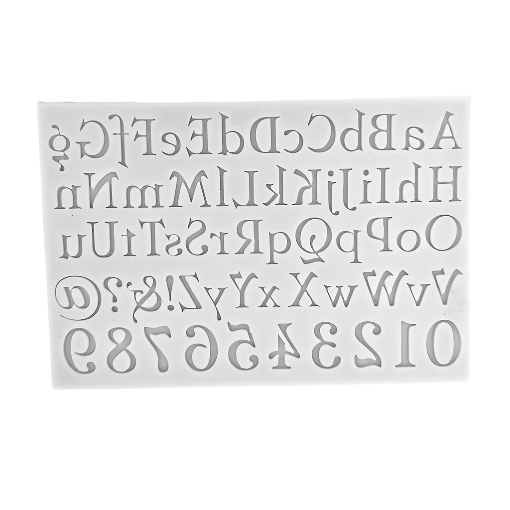 Upper/Lower Case Letters w. Numbers Mold
