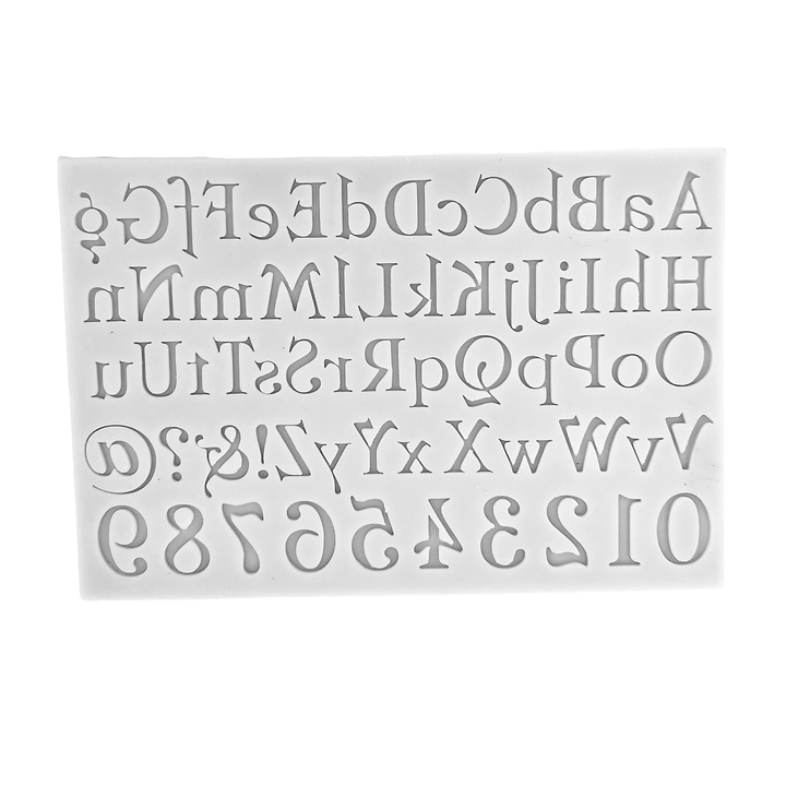 Upper/Lower Case Letters w. Numbers Mold