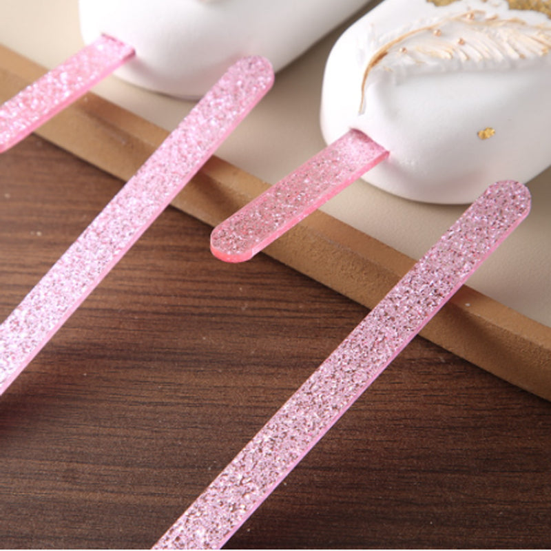 Pink Glitter Shiny Popsicle Sticks (24CT)